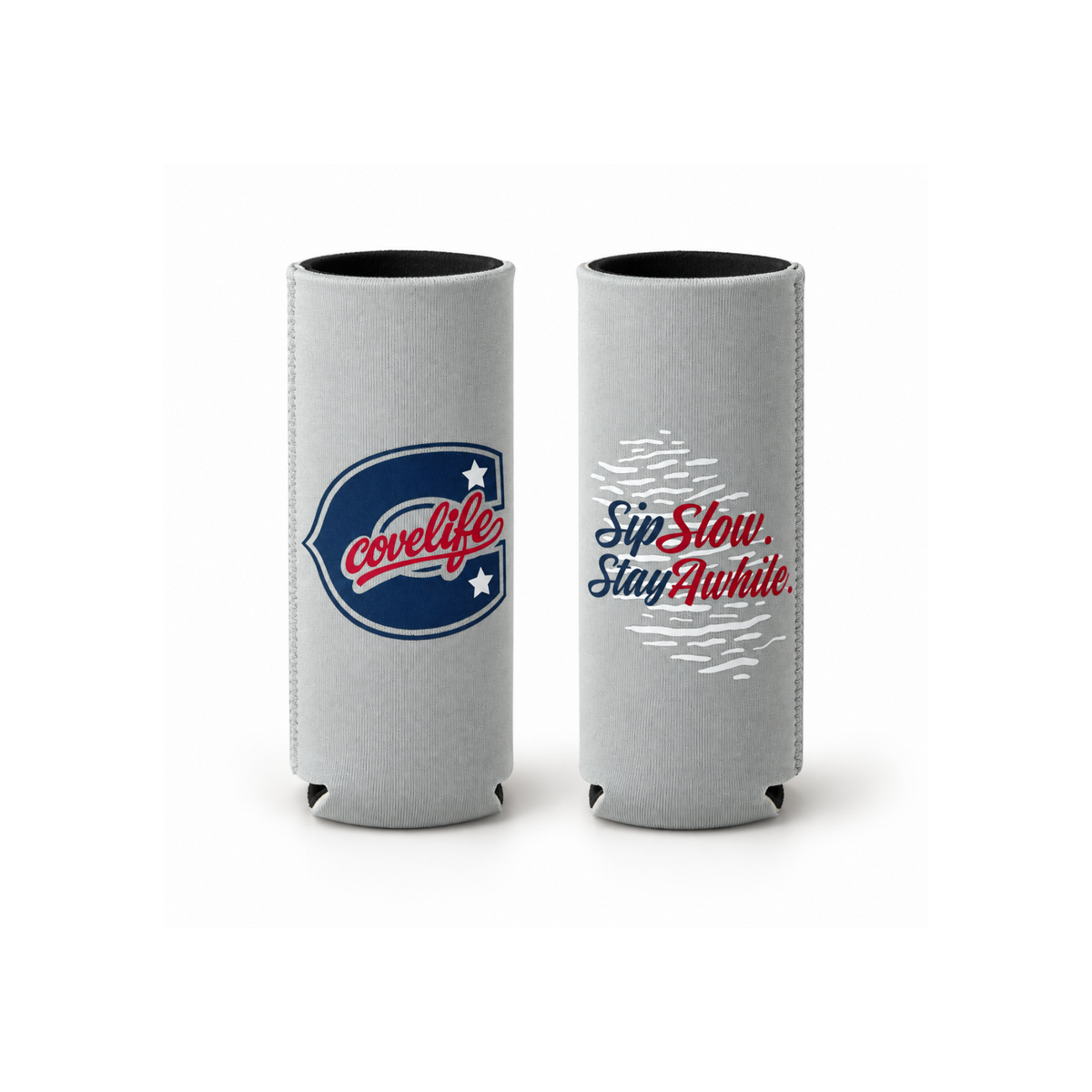 COVELiFE ViBE Koozies | Slim Can Cooler pearl gray - can cooler