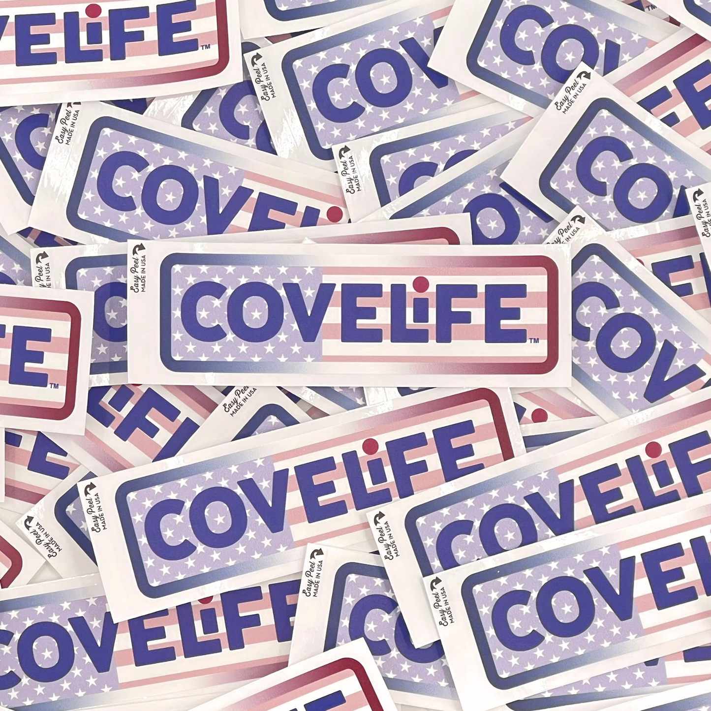 COVELiFE OG Decal Red / White / Blue - vinyl sticker detail