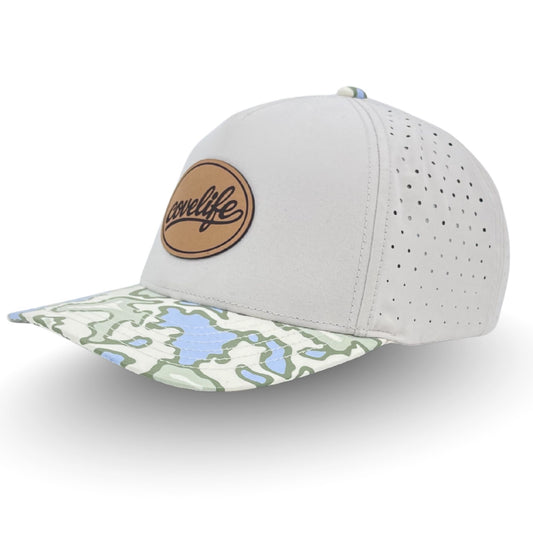 COVELiFE DRiFTFiT Lake Camo Performance Cap Heritage - three-quarter angle