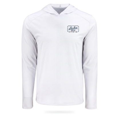 White COVELiFE DEAL ME IN UPF 50+ SolarTech Hoodie, front view.
