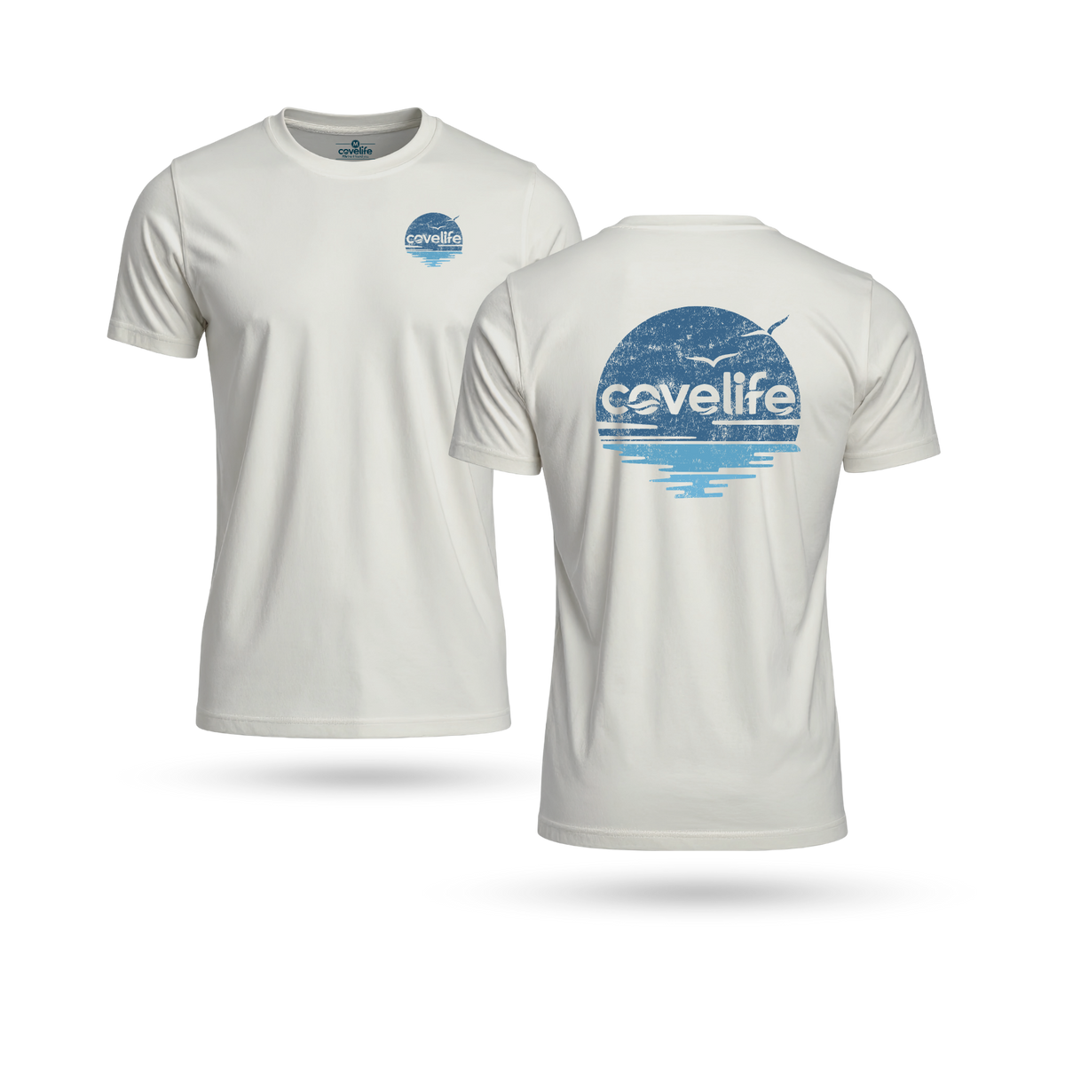COVELiFE The DRiFT Tee Cream - front and back view 