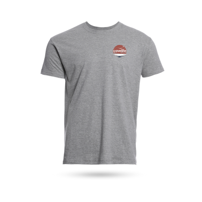 COVELiFE Red. White. Wake. Gray Tee - left chest graphic