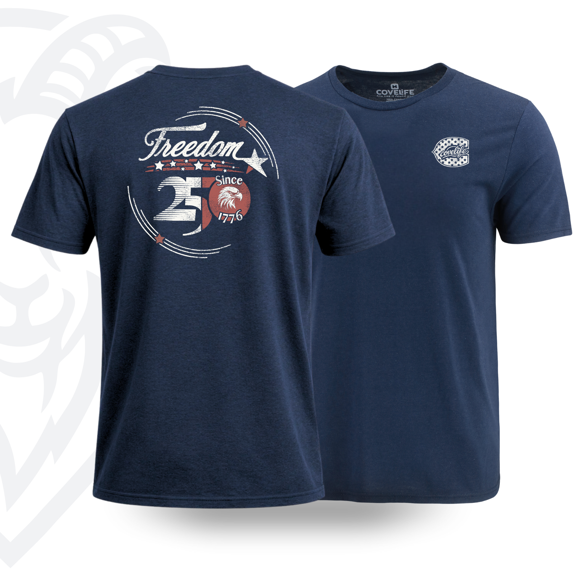 COVELiFE Freedom 250 Tee Navy - combined