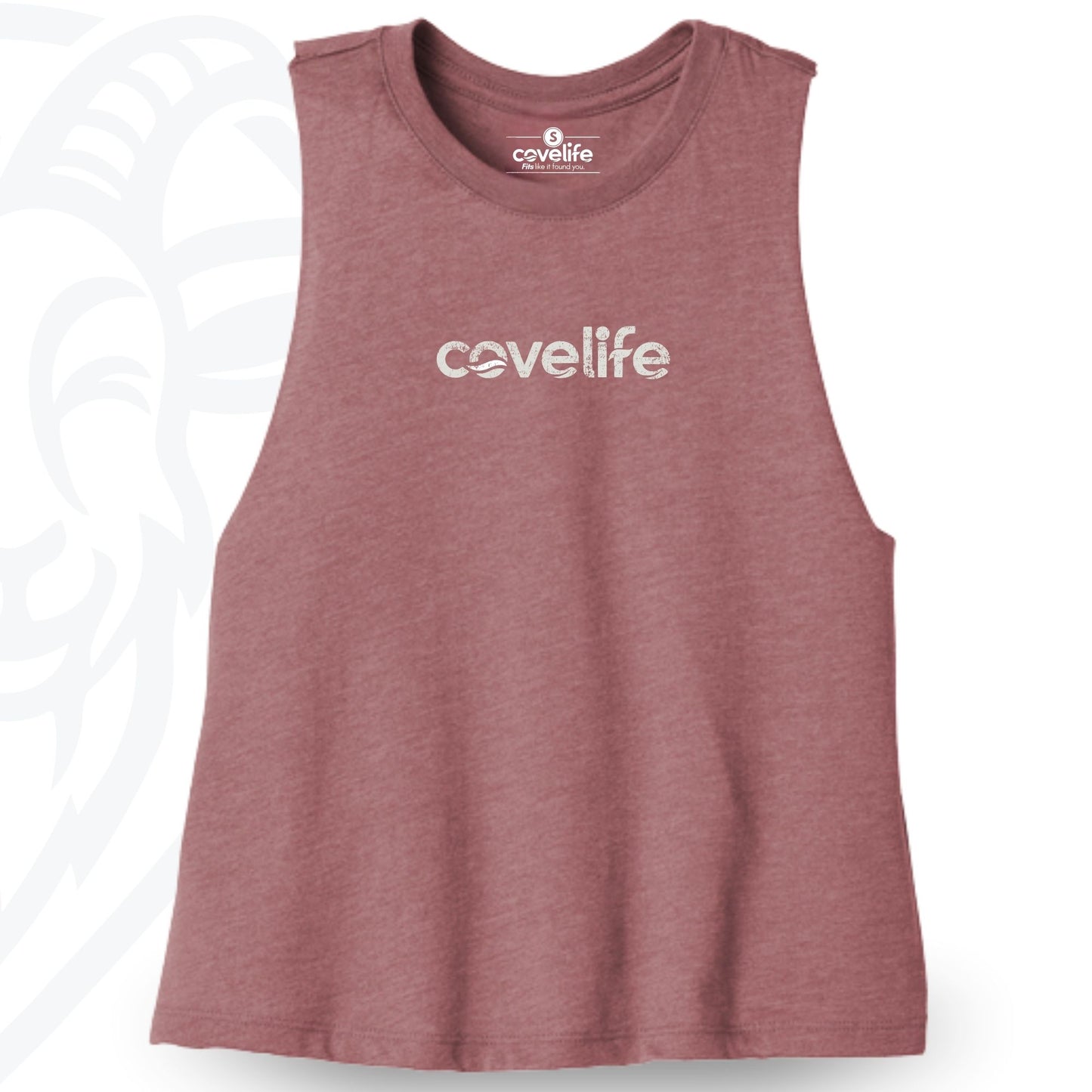 COVELiFE Livin' It Cropped Tank Mauve - front flat