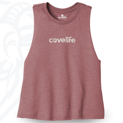 COVELiFE Livin' It Cropped Tank Mauve - front flat