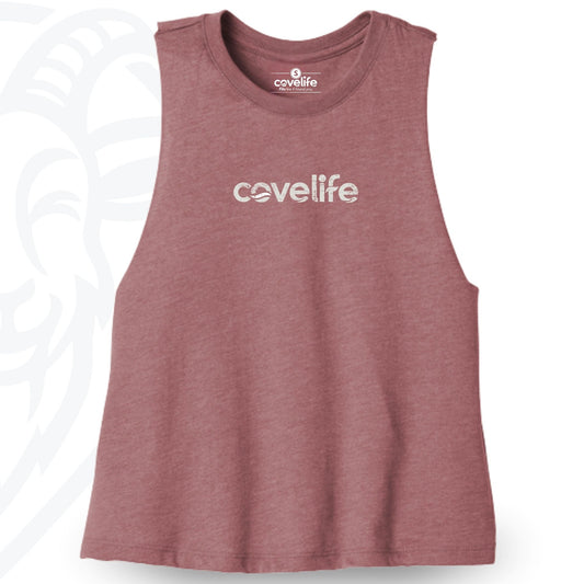 COVELiFE Livin' It Cropped Tank Mauve - front flat