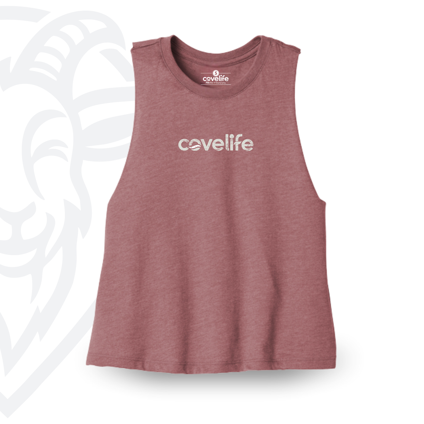 COVELiFE Livin' It Cropped Tank Mauve - front flat