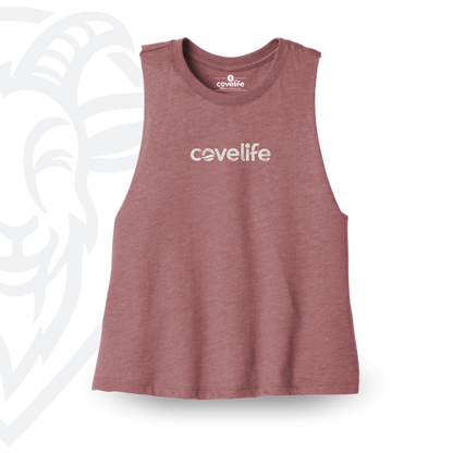 COVELiFE Livin' It Cropped Tank Mauve - front flat