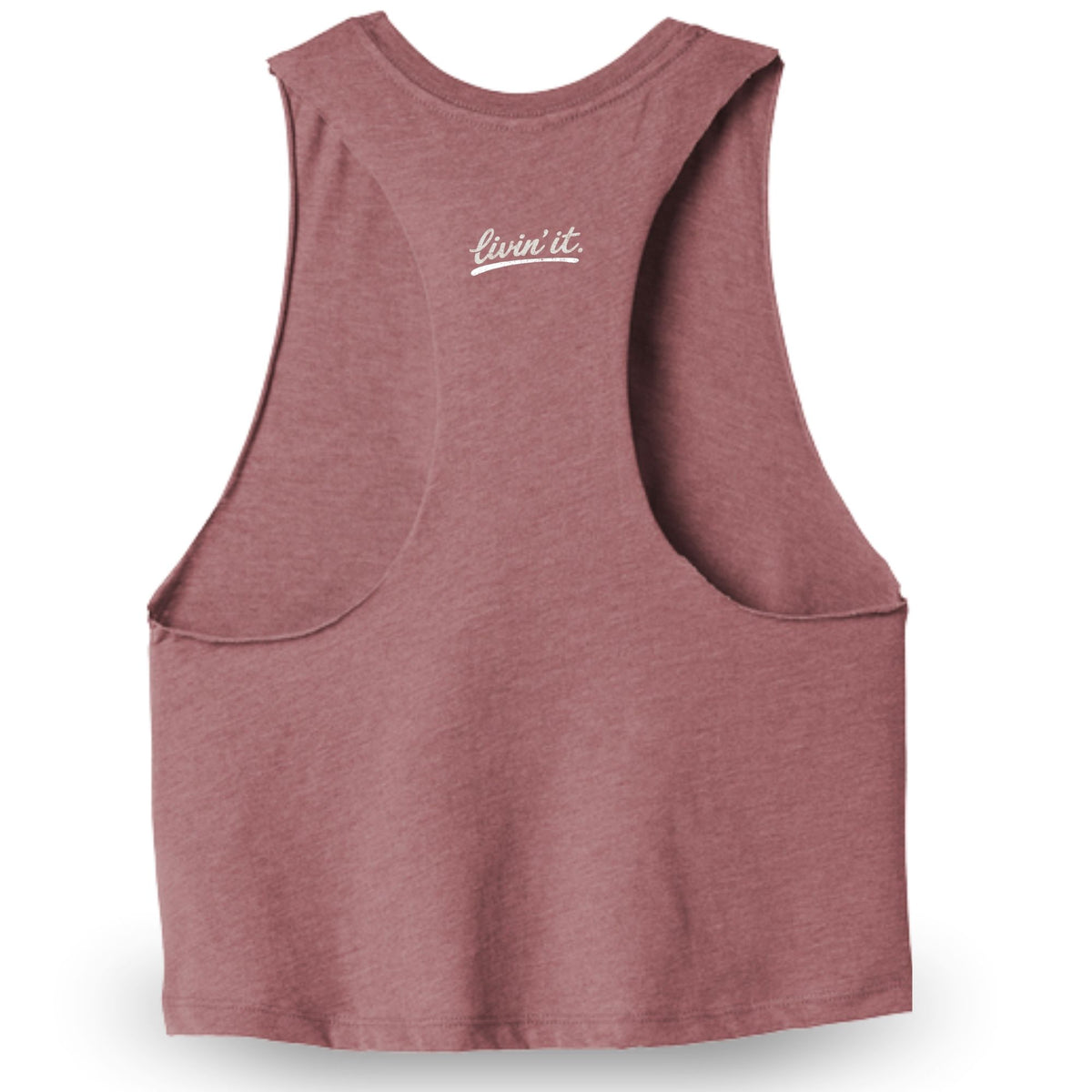COVELiFE Livin' It Cropped Tank Mauve - back flat