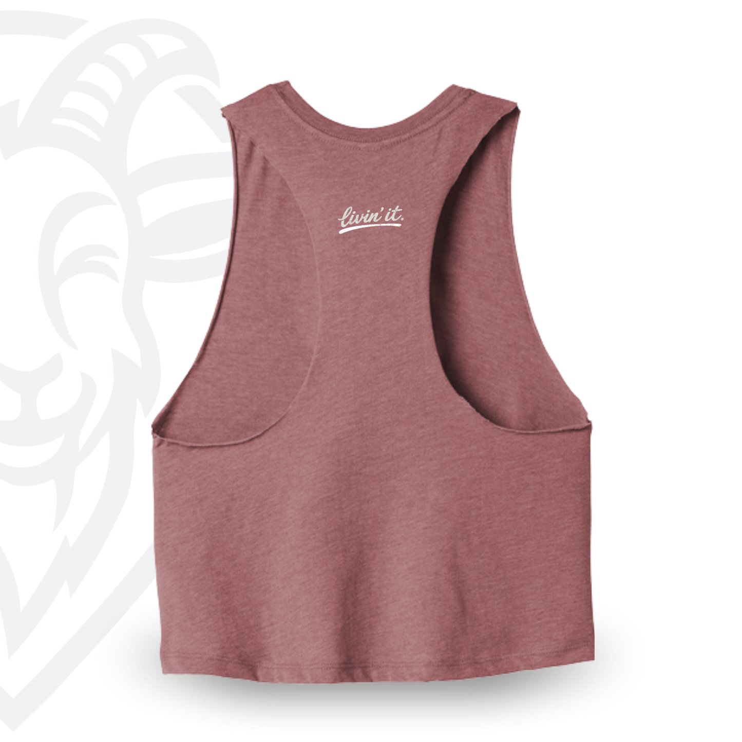 COVELiFE Livin' It Cropped Tank Mauve - back flat