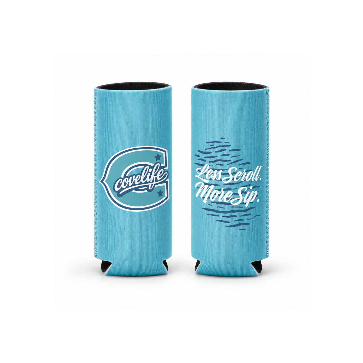 COVELiFE ViBE Koozies | Slim Can Cooler SKY BLUE - can cooler