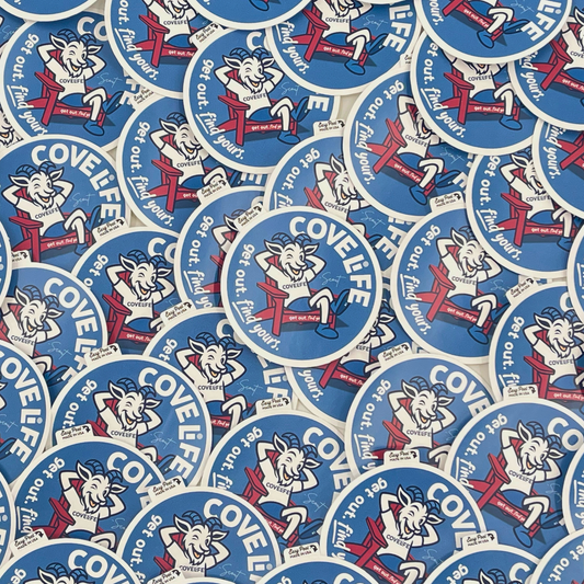 COVELiFE Scout Adirondack Decal - round vinyl sticker detail