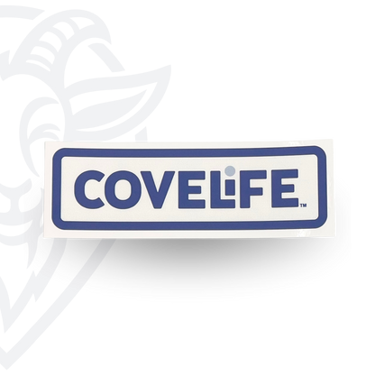 COVELiFE OG Decal White / Navy - vinyl sticker on white background