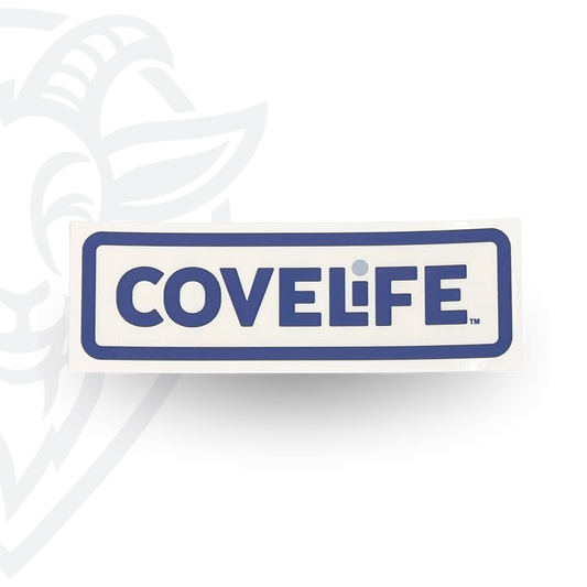 COVELiFE OG Decal White / Navy - vinyl sticker on white background