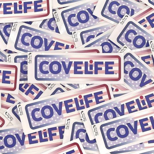 COVELiFE OG Decal Red / White / Blue - vinyl sticker detail