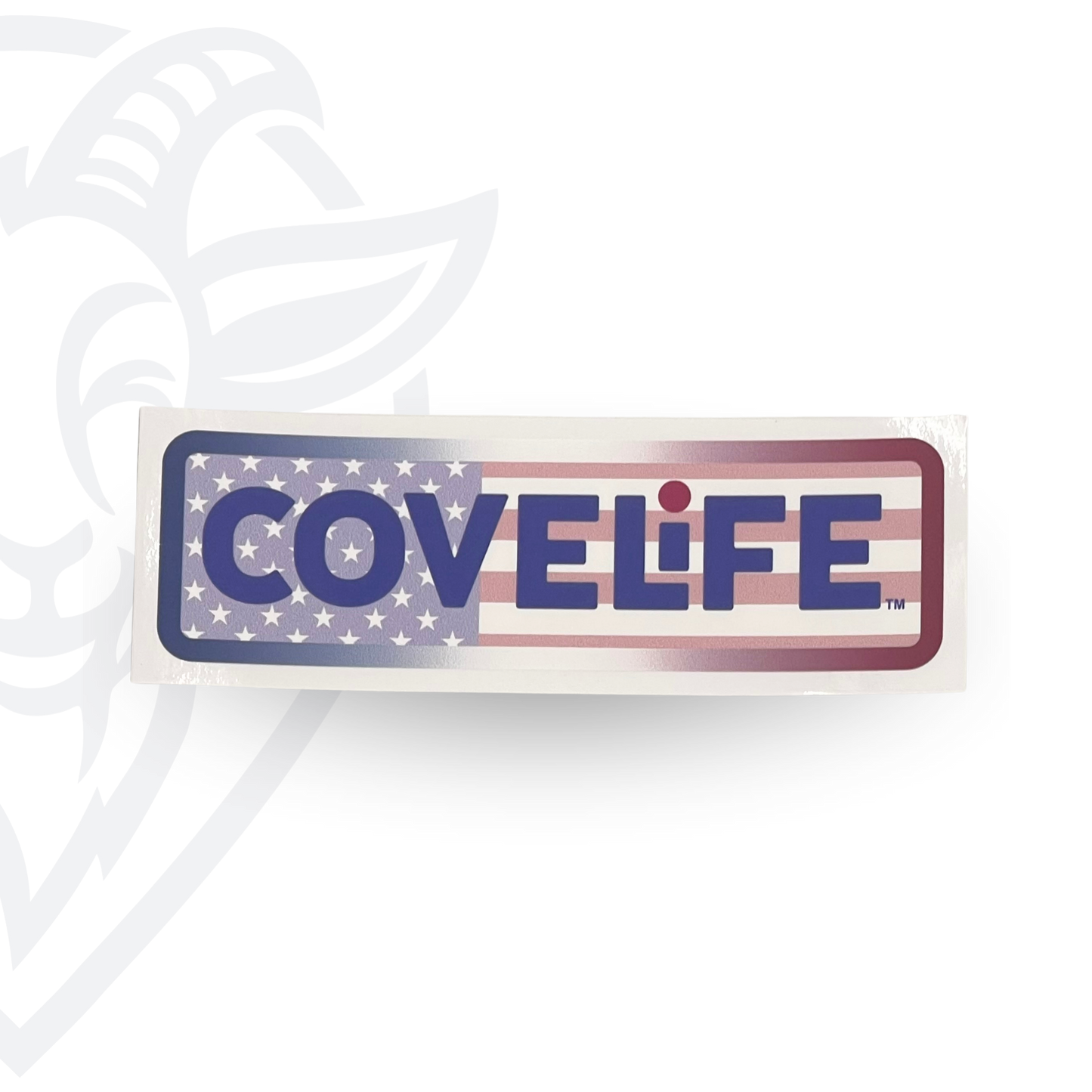 COVELiFE OG Decal Red / White / Blue - vinyl sticker on white background