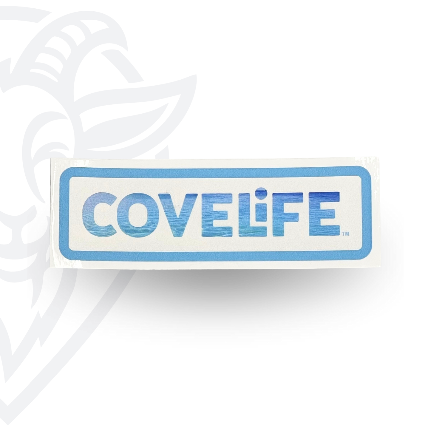 COVELiFE OG Decal White / Sky Blue - vinyl sticker on white background