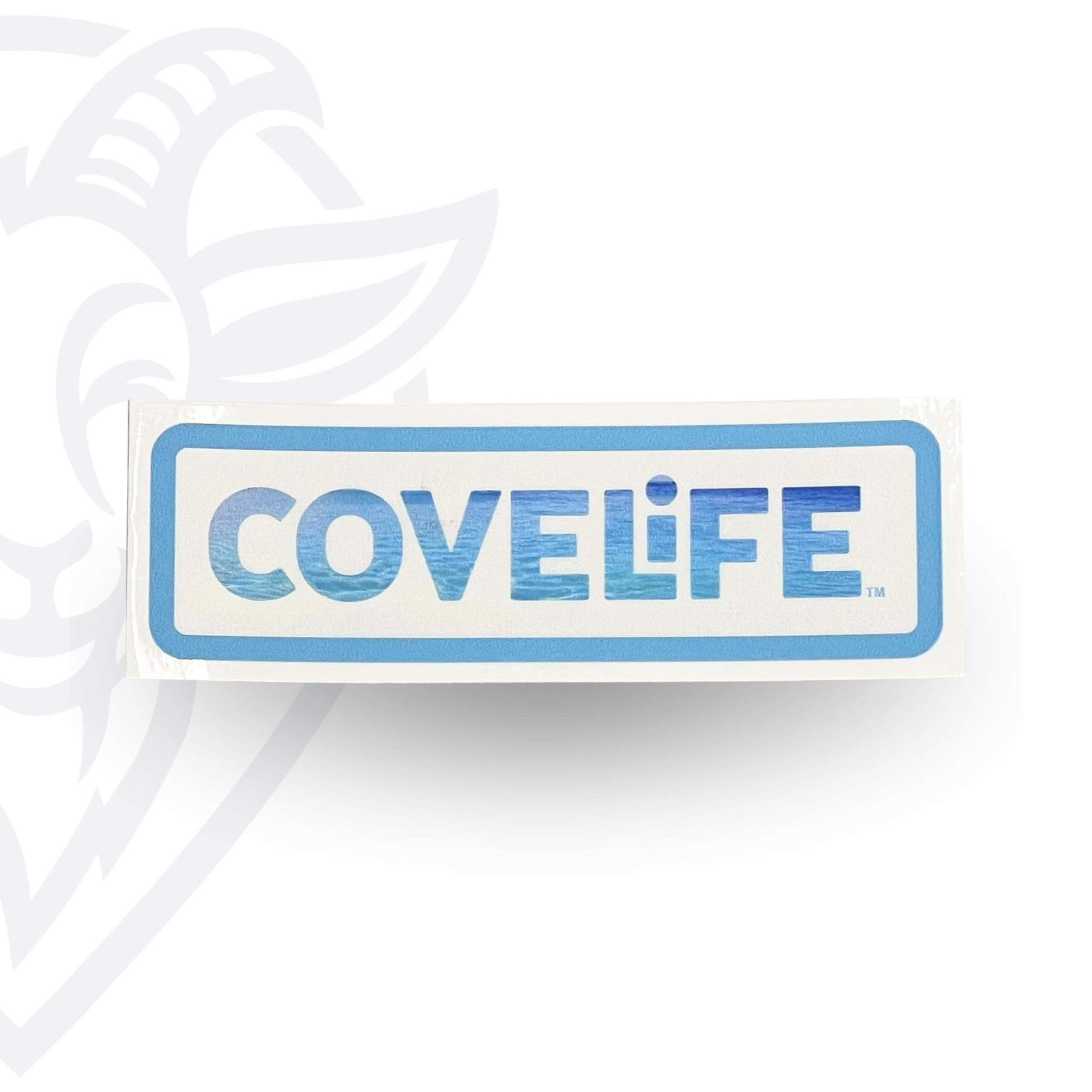 COVELiFE OG Decal White / Sky Blue - vinyl sticker on white background