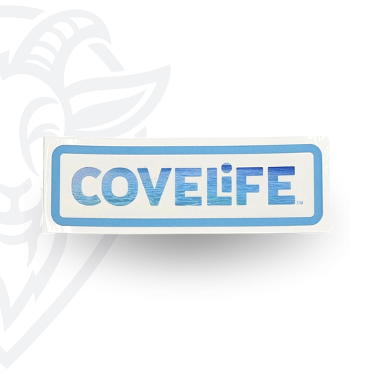 COVELiFE OG Decal White / Sky Blue - vinyl sticker on white background