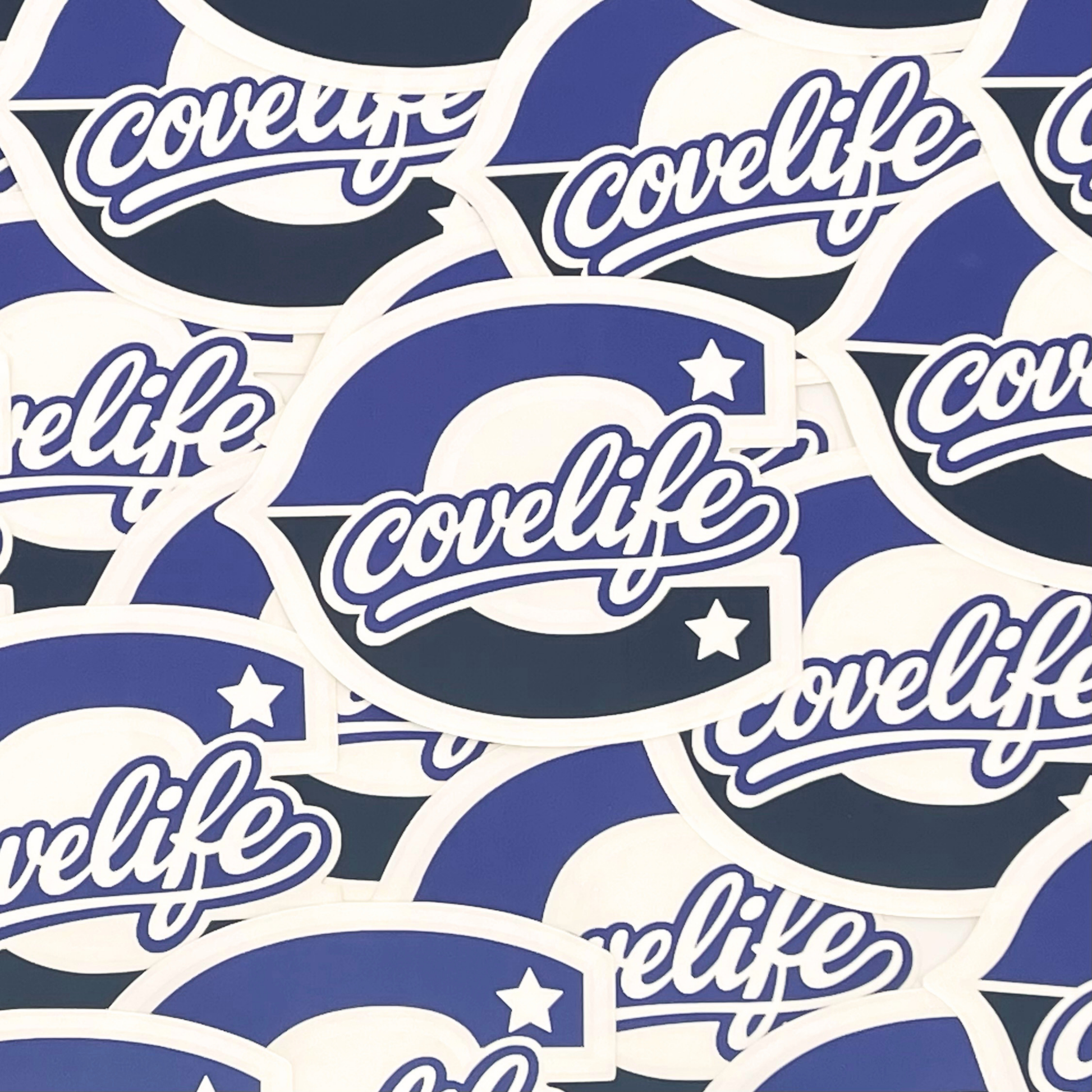 COVELiFE Block C Die-Cut Decal Blue/Black - detail