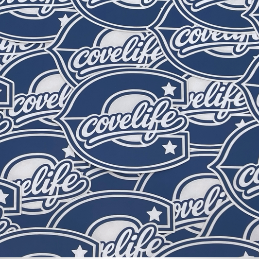 Block C Die-Cut Decal - Blue/White