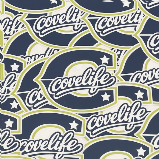 Block C Die-Cut Decal - Navy/Lime
