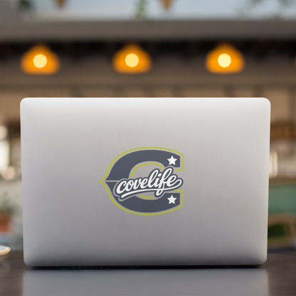 COVELiFE Block C Die-Cut Decal Navy/Lime - detail