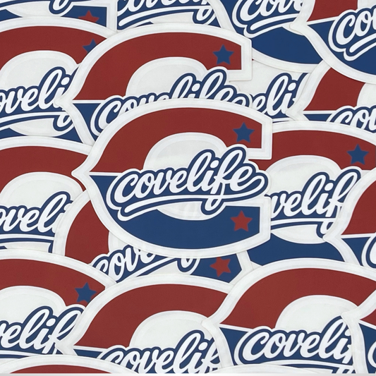 Block C Die-Cut Decal - Red/White/Blue