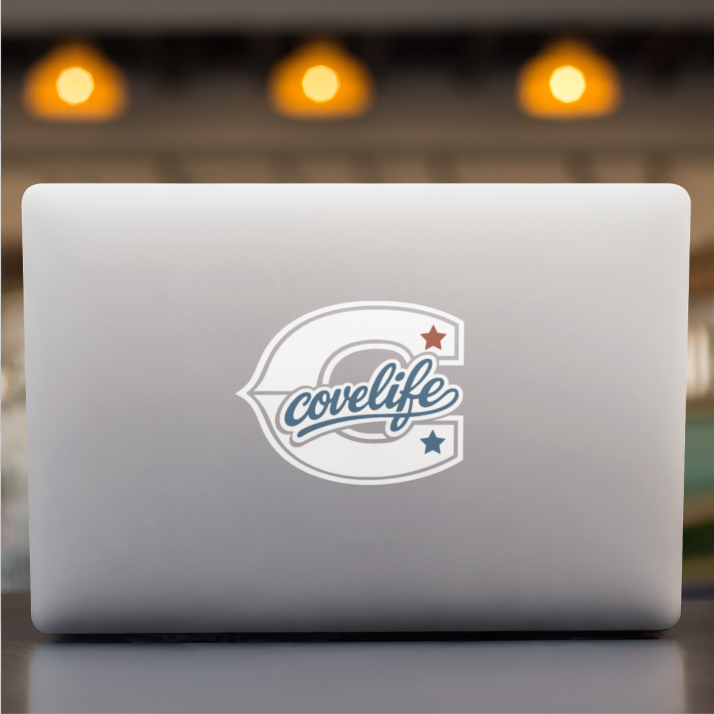 COVELiFE Block C Die-Cut Decal White/Red/Blue - applied
