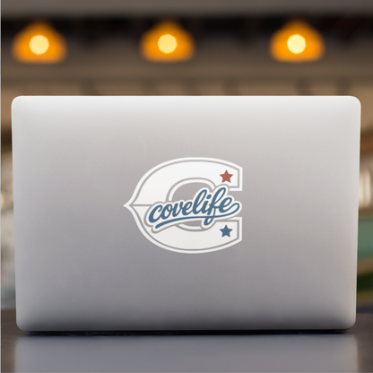 COVELiFE Block C Die-Cut Decal White/Red/Blue - applied