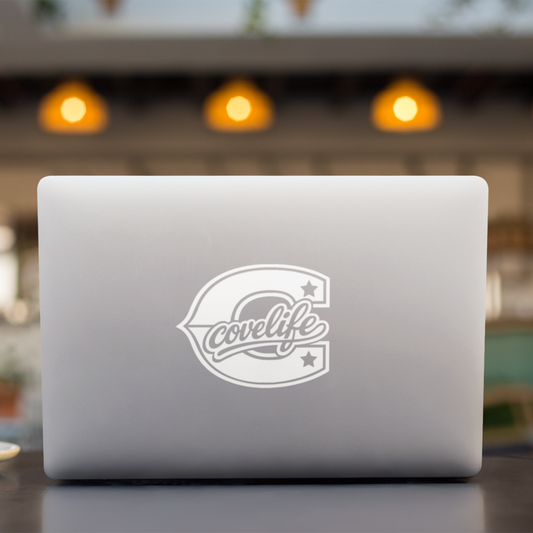 Block C Die-Cut Decal - White