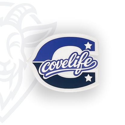 COVELiFE Block C Die-Cut Decal Blue/Black - white background product