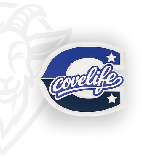 COVELiFE Block C Die-Cut Decal Blue/Black - white background product
