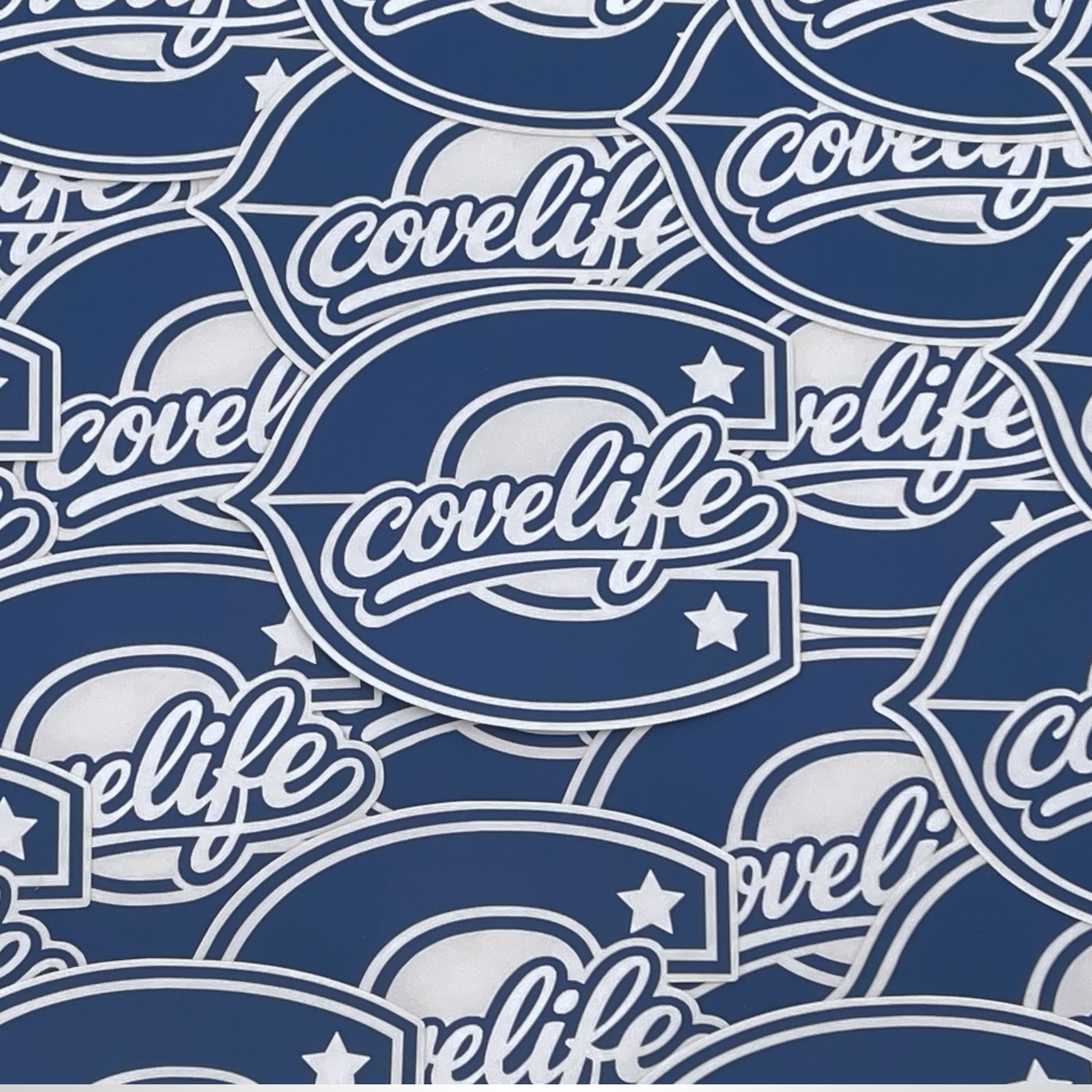 COVELiFE Block C Die-Cut Decal Blue/White - detail