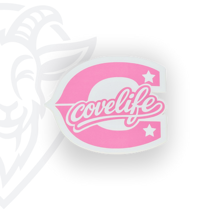 COVELiFE Block C Die-Cut Decal Pink - white background product