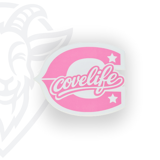 COVELiFE Block C Die-Cut Decal Pink - white background product