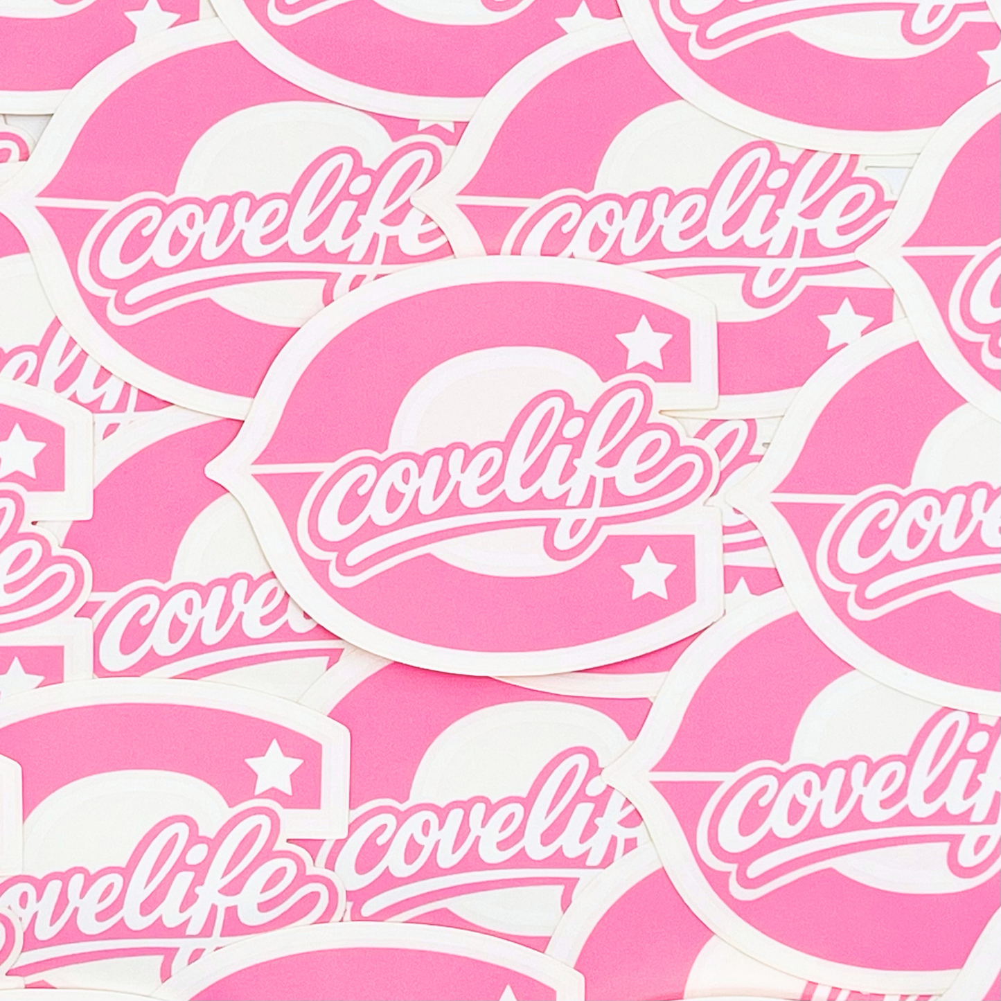 COVELiFE Block C Die-Cut Decal Pink - detail