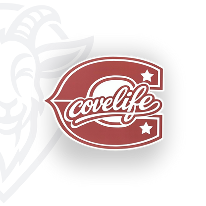 COVELiFE Block C Die-Cut Decal Red - white background product