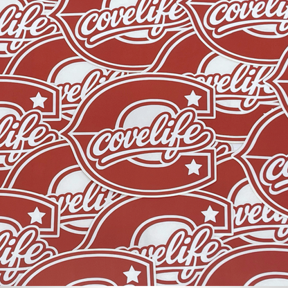 COVELiFE Block C Die-Cut Decal Red - detail