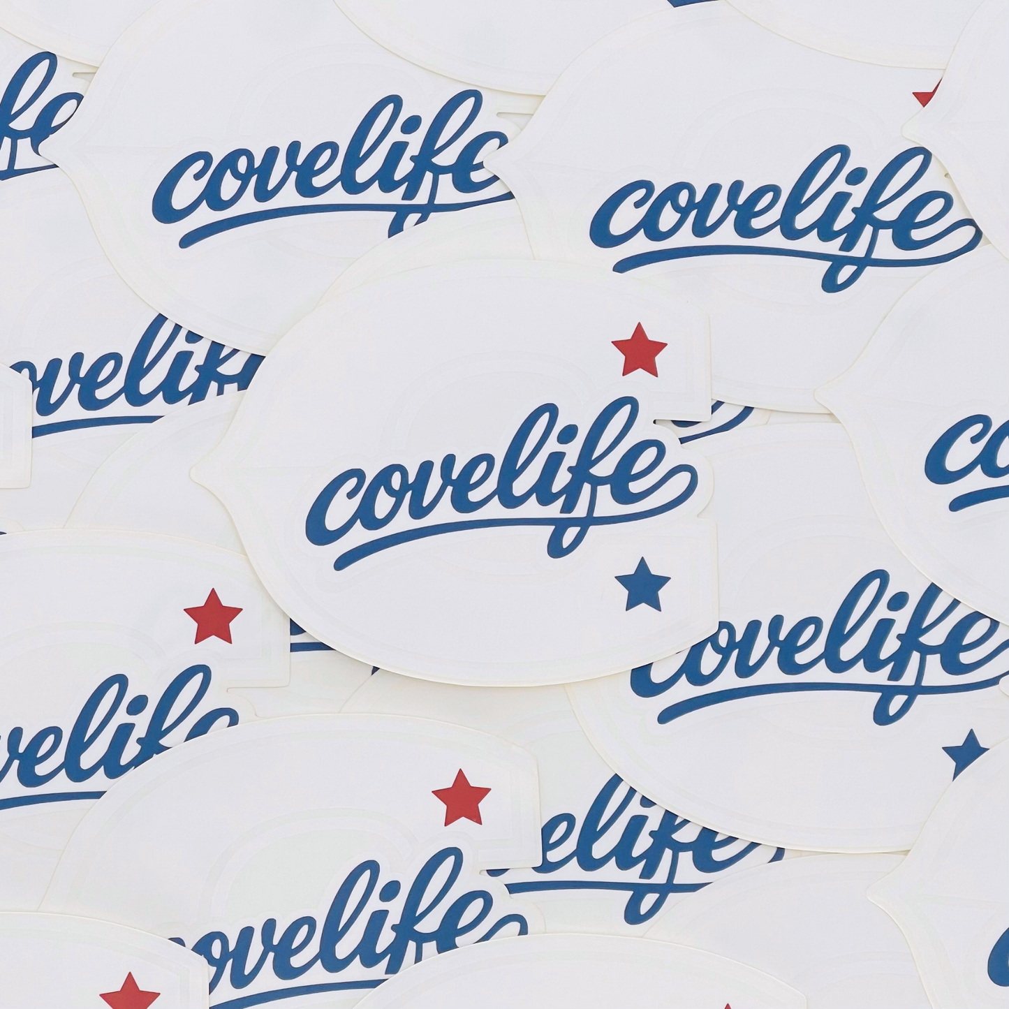 COVELiFE Block C Die-Cut Decal White/Red/Blue - detail
