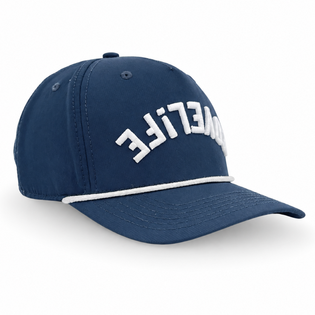 Blue COVELiFE with upside down wordmark with right side up "i" 