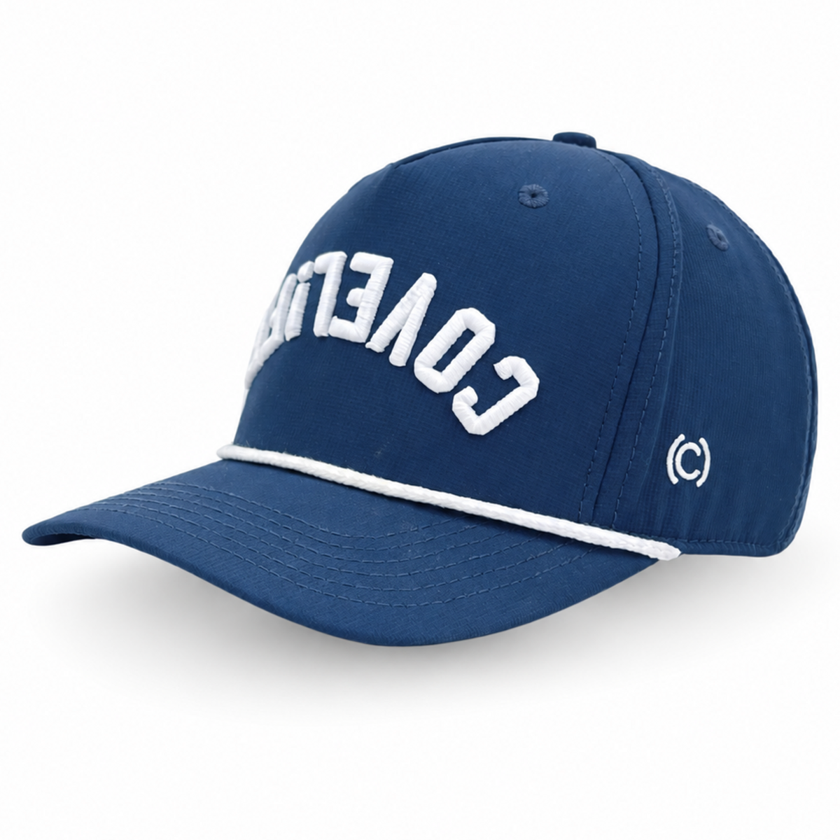 Blue COVELiFE with upside down wordmark with right side up "i" 