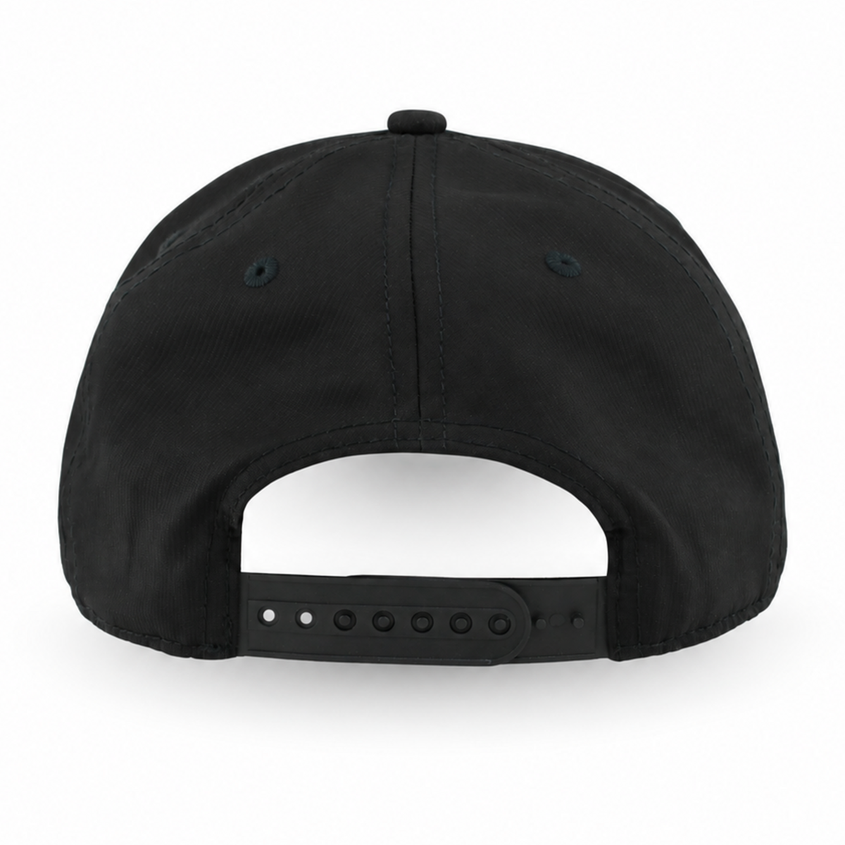 Black SHiFT Blackout Snapback with tonal upside-down COVELiFE wordmark and upright i.  back view