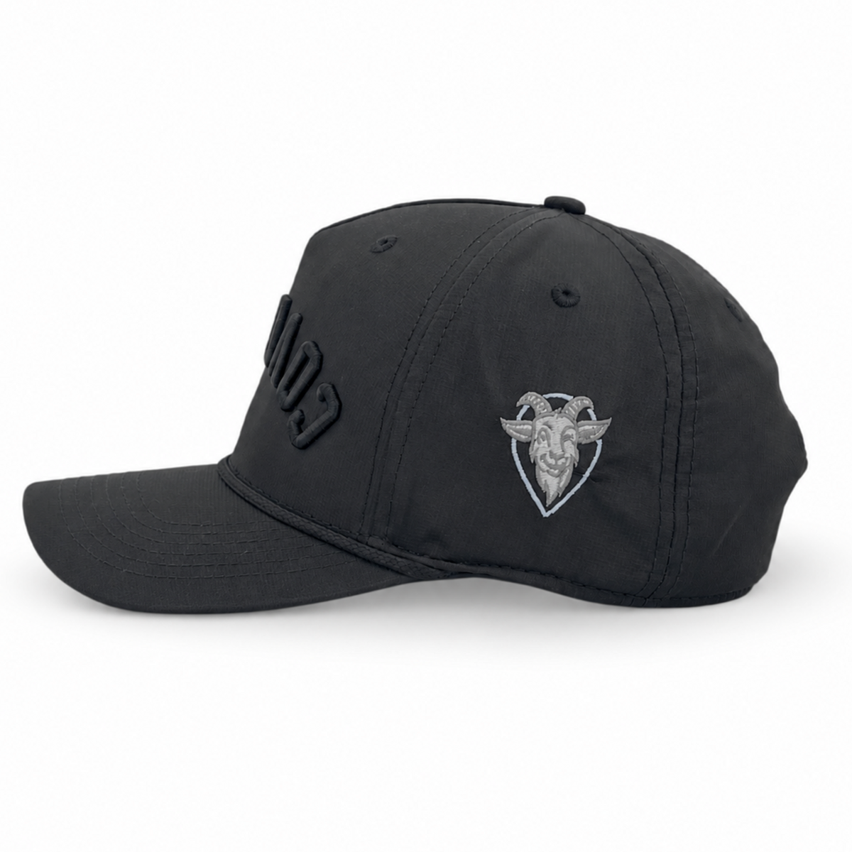 Black SHiFT Blackout Snapback with tonal upside-down COVELiFE wordmark and upright i.
