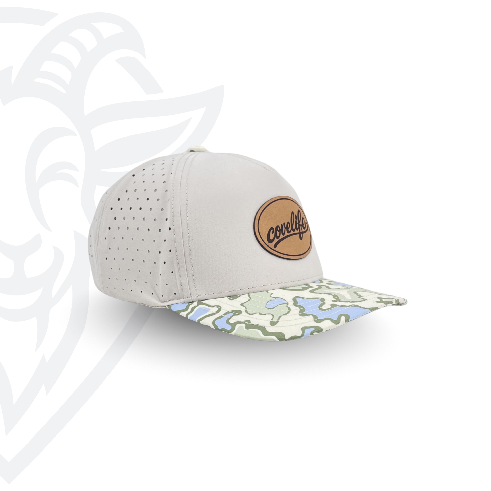 COVELiFE DRiFTFiT Lake Camo Performance Cap Heritage - three-quarter angle