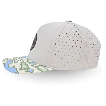 COVELiFE DRiFTFiT Lake Camo Performance Cap Midnight - side profile