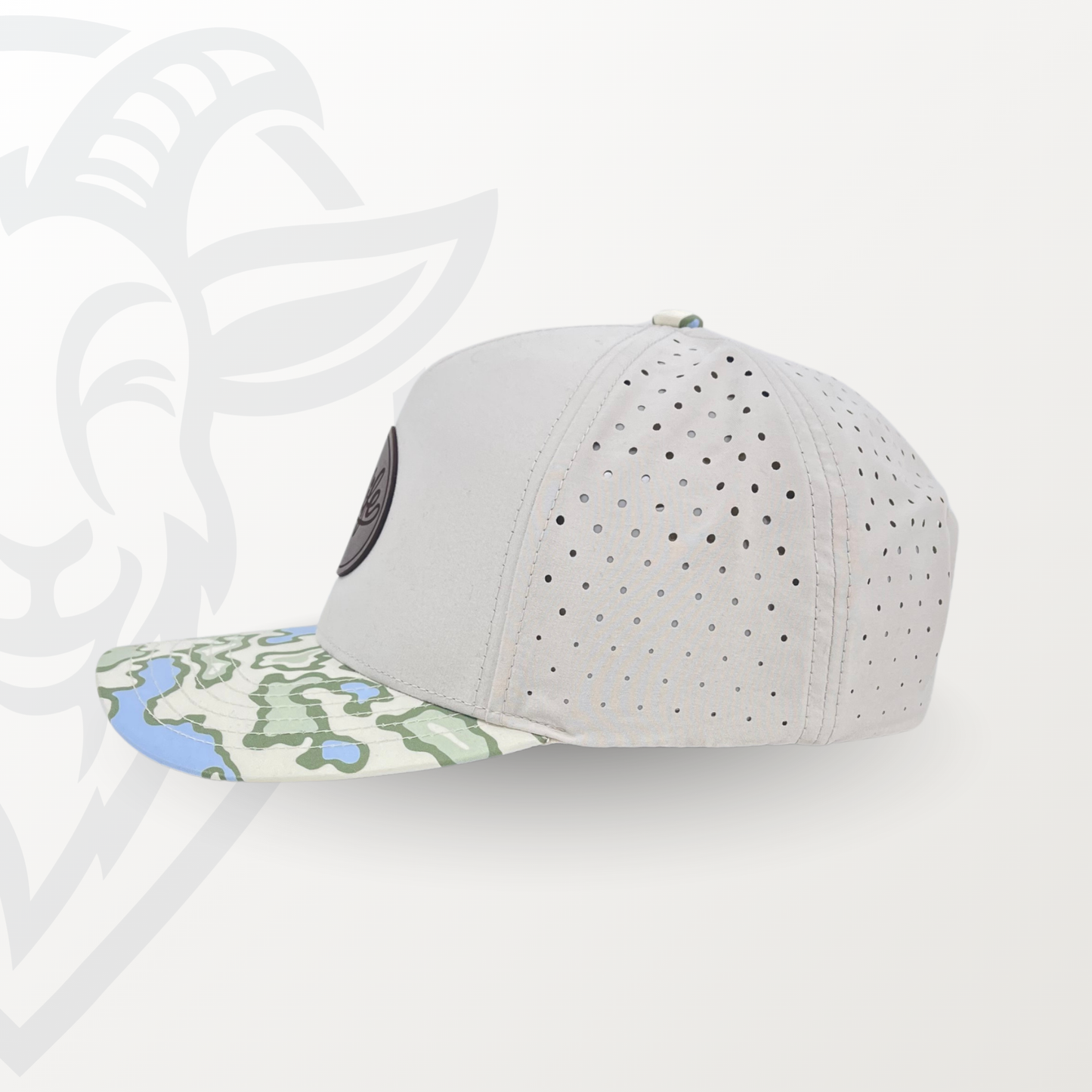 COVELiFE DRiFTFiT Lake Camo Performance Cap Midnight - side profile