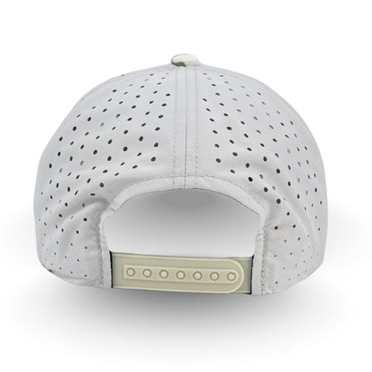 COVELiFE DRiFTFiT Lake Camo Performance Cap Midnight - back view showing mesh panels