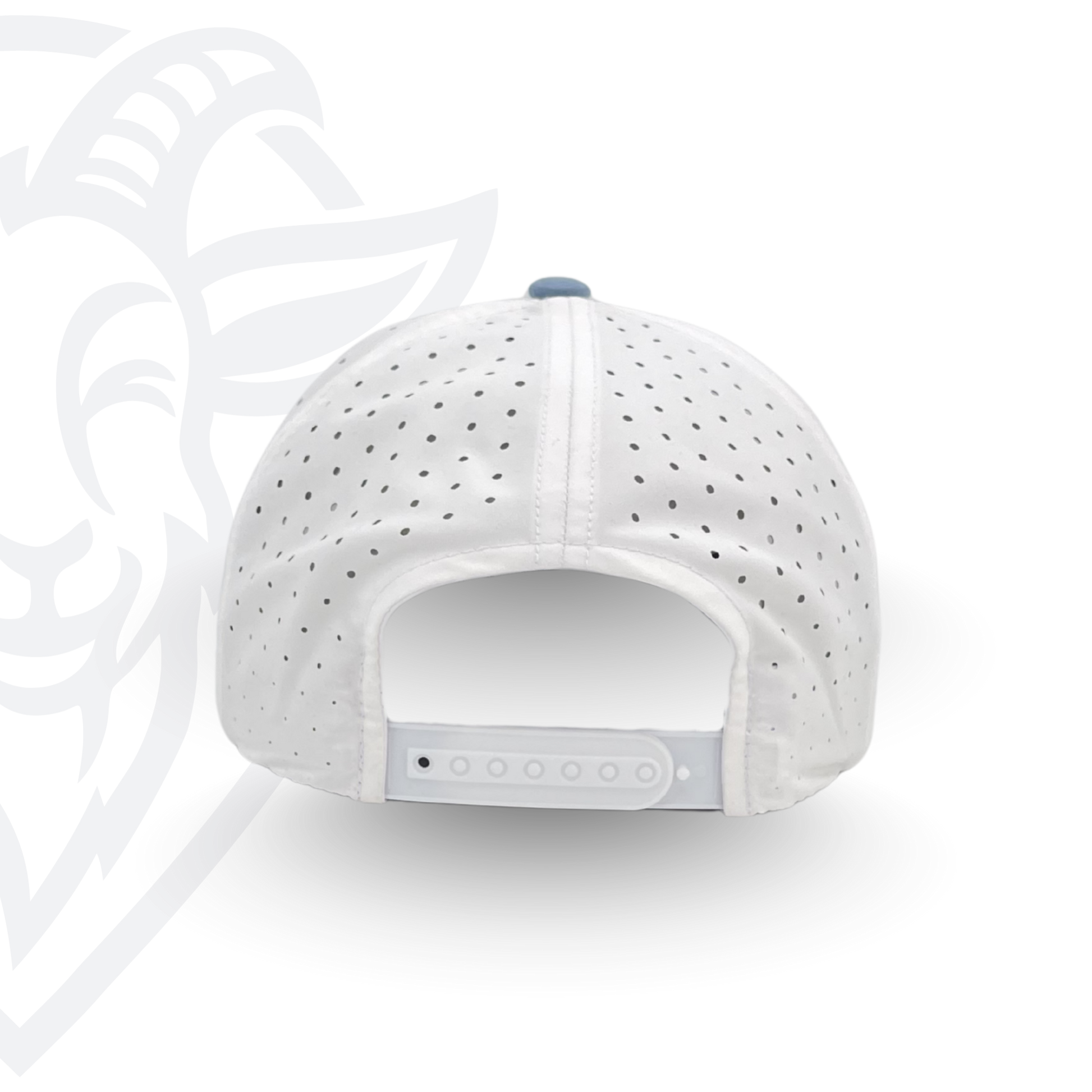 COVELiFE DRiFTFiT Harbor White Performance Cap Midnight - back view showing mesh panels