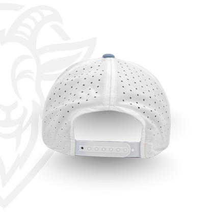 COVELiFE DRiFTFiT Harbor White Performance Cap Midnight - back view showing mesh panels